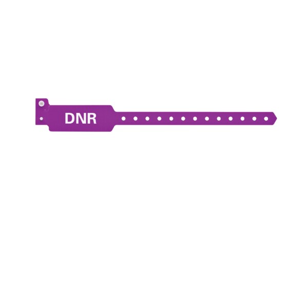 Wristband - Poly - DNR 1-1/8" x 10-1/4" Purple w/White